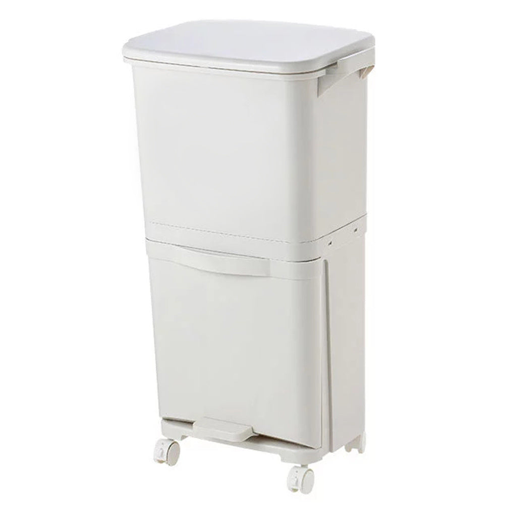 38L Rubbish Dustbin Recycling Bin Rubbish Trash Home Kitchen White