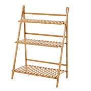 3 Tier Wood Flower Pots Plant Stand Herb Step Shelf Garden Folding Display Racks Bookcases & Standing Shelves Living and Home 