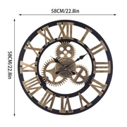 Dia.60cm Large Outdoor Garden Wall Clock Big Roman Numerals Wall Clocks Living and Home 