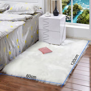 White Rectangle Fluffy Shaggy Sheepskin Area Rugs Rug Living and Home 60*120cm 
