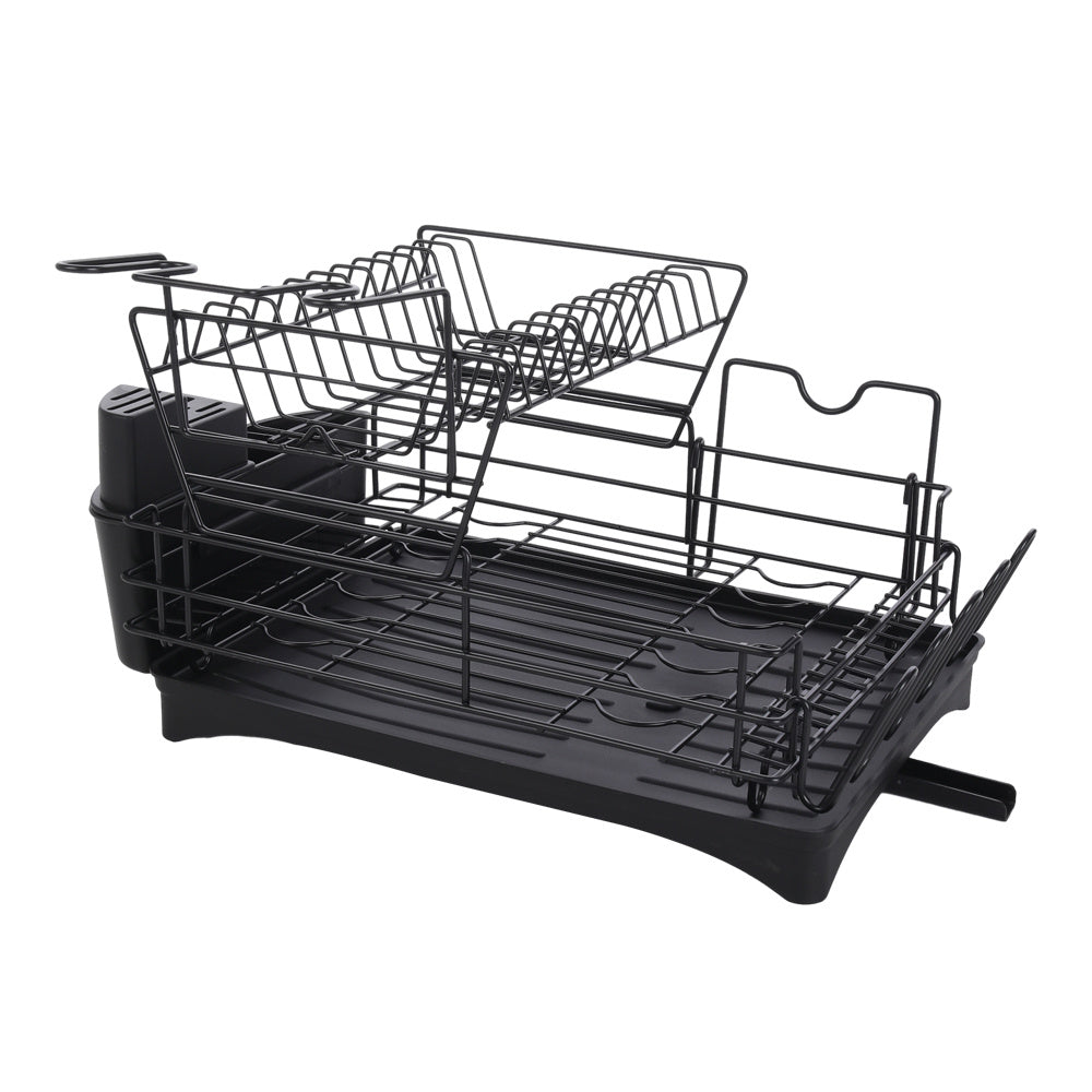 Multifunctional 2 Tier Detachable Dish Drainer Rack