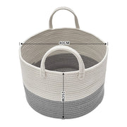 Cotton Woven Clothes Hamper Laundry Basket with Hooks Laundry Baskets Living and Home 