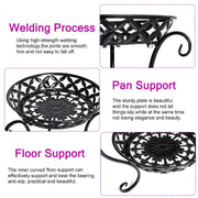 2 Tier Metal Plant Pot Stand Flower Display Shelf Garden Balcony Outdoor Indoor Bookcases & Standing Shelves Living and Home 