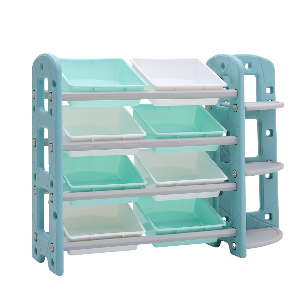 8 Toy Storage Bins Organizer with 3 Tier Corner Shelf
