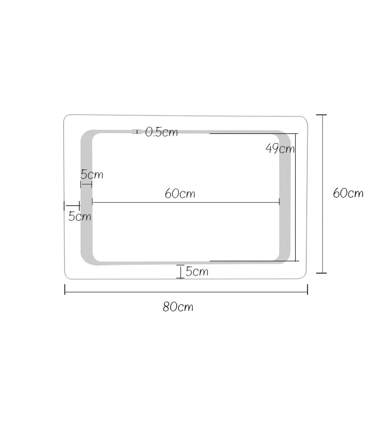 Rectangle LED Illuminated Bathroom Mirror Bathroom Mirrors Living and Home 