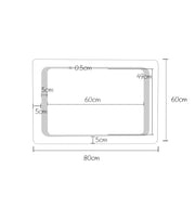 Rectangle LED Illuminated Bathroom Mirror Bathroom Mirrors Living and Home 