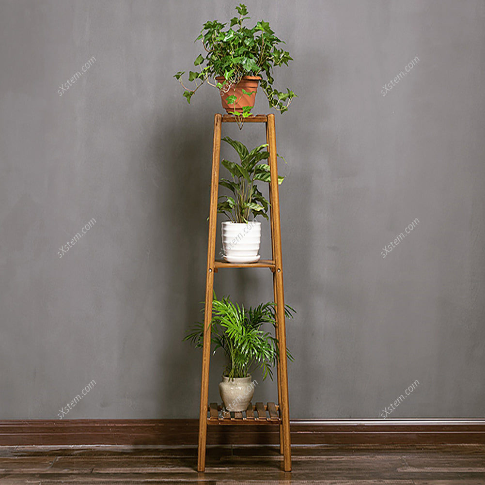 2/3/4 Tier Dark Brown Standing Plant Stand Indoor