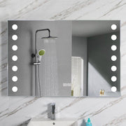 Rectangle LED Illuminated Bathroom Mirror Bathroom Mirrors Living and Home 
