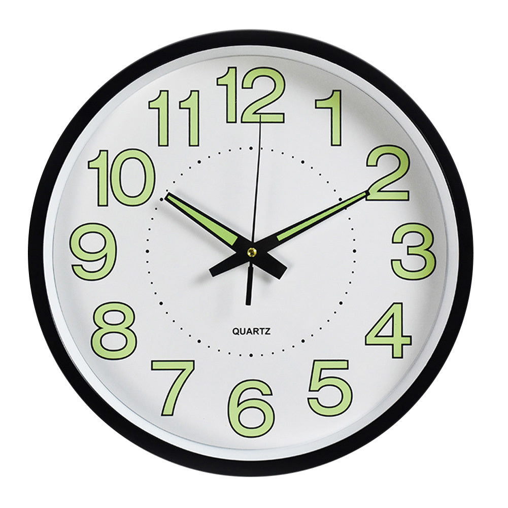 Luminous Quartz Non-Ticking Wall Clock Battery Operated