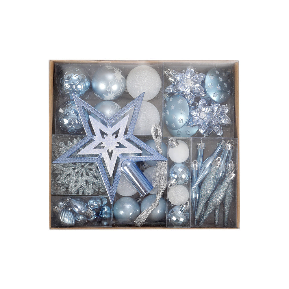 Christmas Ornament Ball Set 58Pcs Shatterproof Hanging Balls for Xmas Tree, CD0503
