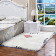White Rectangle Fluffy Shaggy Sheepskin Area Rugs Rug Living and Home 60*90cm 