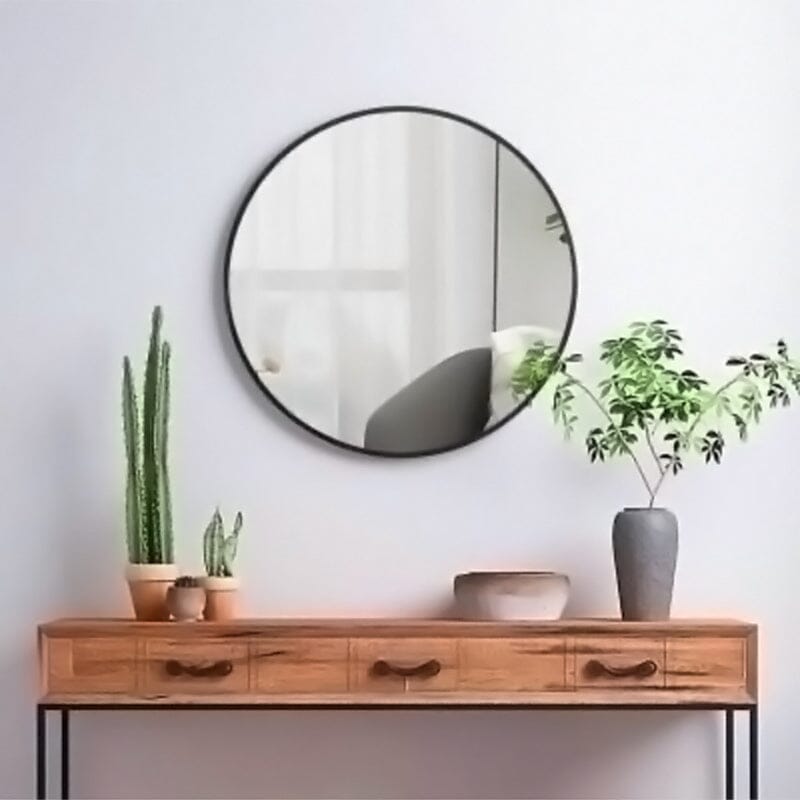 50cm Nordic Round Bathroom Mirror with Frame Bathroom Mirrors Living and Home 