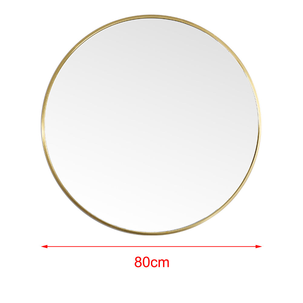 Nordic Round Bathroom Framed Mirror Wall Hanging Mirrors Living and Home 