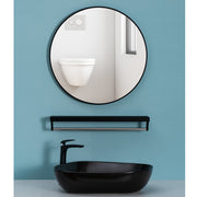 Modern Clear Imaging Wall Mounted Slim Frame Round Mirror Suitable for Family Bedroom Bathroom