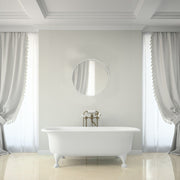 Modern Clear Imaging Wall Mounted Slim Frame Round Mirror Suitable for Family Bedroom Bathroom