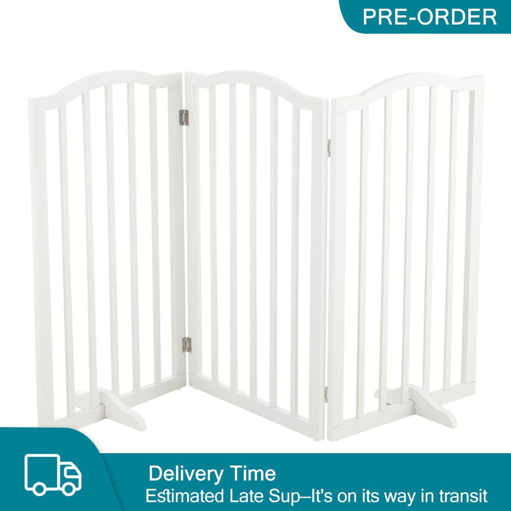 Foldable Freestanding Pet Gate 3 Panels 4 Panels Safety Fence Pet Gates Living and Home 