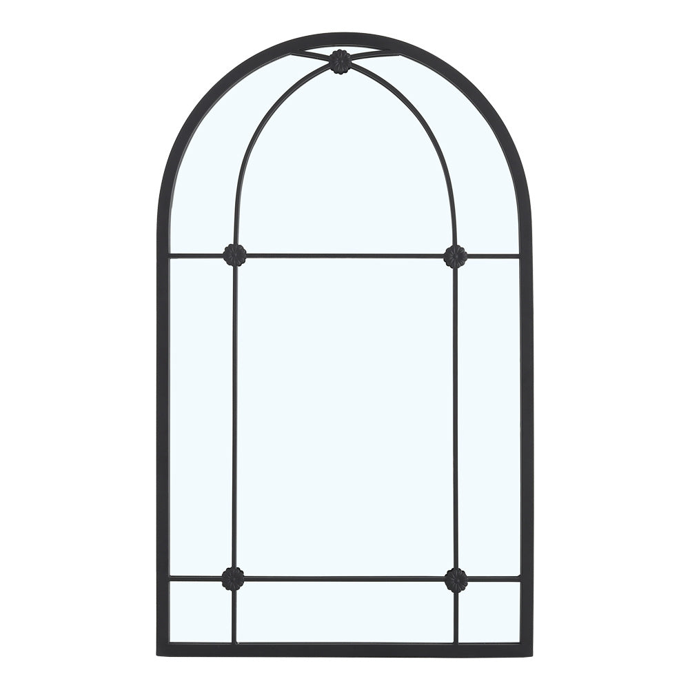 Arched Wall Hanging Metal Windowpane Mirror Home Decoration Mirrors Living and Home 