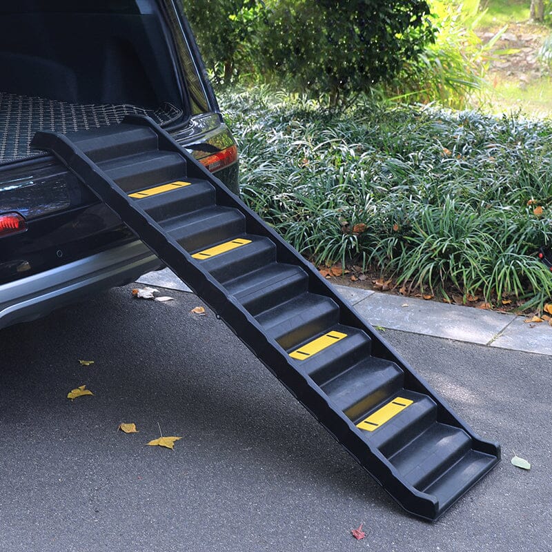 Folding Portable Dog Pet Stairs Ramp Pet Ramps Living and Home Black 