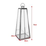 Modern Stainless Steel Lantern Candle Holders Outdoor Lighting Living and Home H 70 * L 28 * W 28 CM 