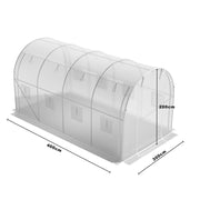 White Outdoor Walk-in Tunnel Greenhouse with Steel Frame Greenhouses Living and Home 