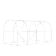 White Outdoor Walk-in Tunnel Greenhouse with Steel Frame Greenhouses Living and Home 