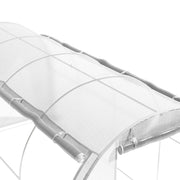 White Outdoor Walk-in Tunnel Greenhouse with Steel Frame Greenhouses Living and Home 