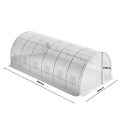 White Outdoor Walk-in Tunnel Greenhouse with Steel Frame Greenhouses Living and Home 