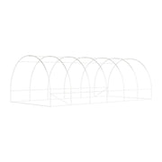 White Outdoor Walk-in Tunnel Greenhouse with Steel Frame Greenhouses Living and Home 