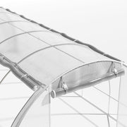 White Outdoor Walk-in Tunnel Greenhouse with Steel Frame Greenhouses Living and Home 