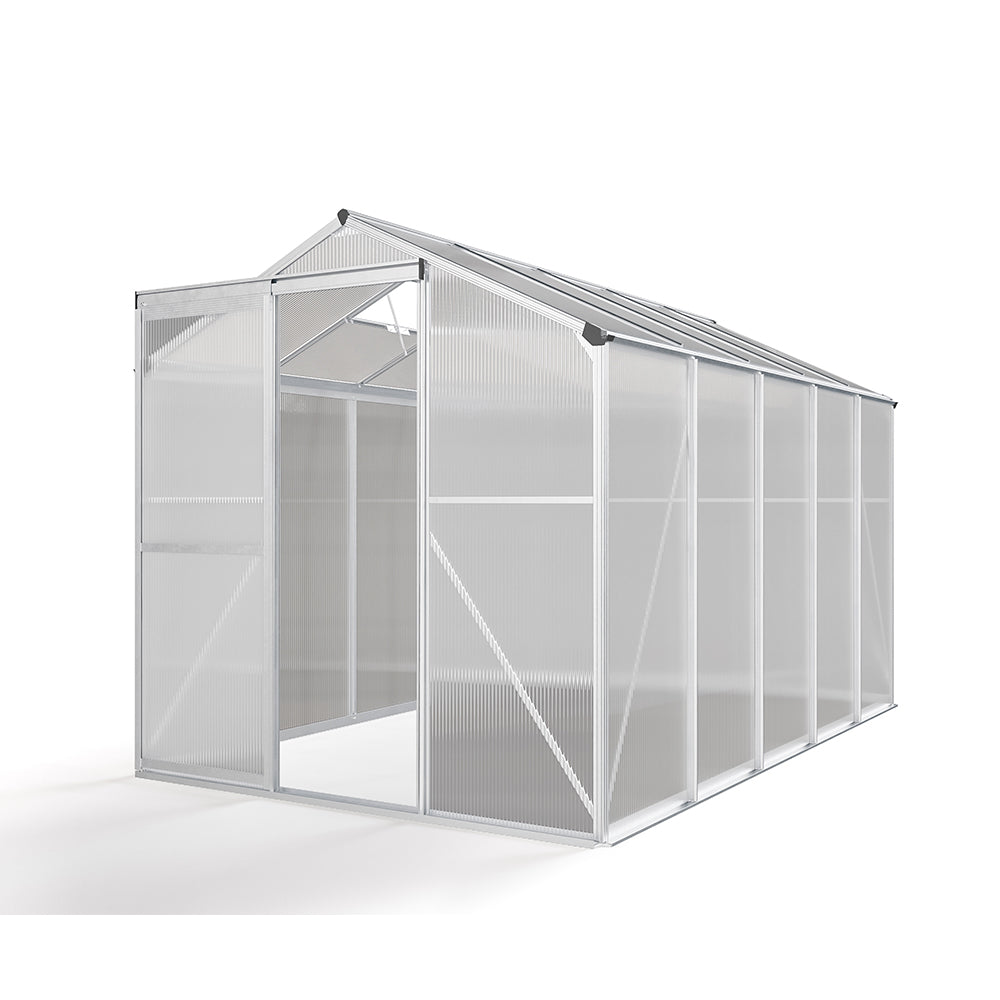 White Framed Garden Hobby Greenhouse with Vent Garden Storages & Greenhouses Living and Home 