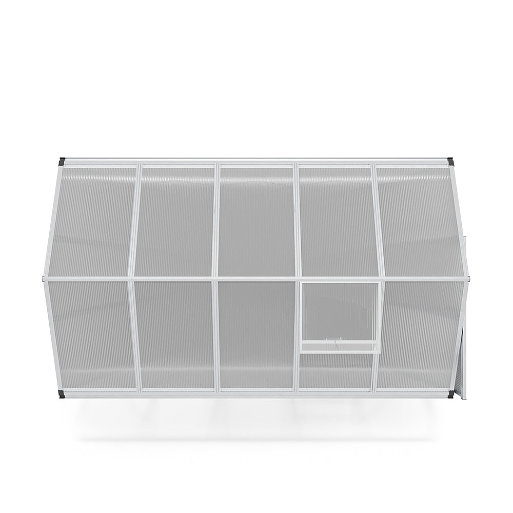 White Framed Garden Hobby Greenhouse with Vent Garden Storages & Greenhouses Living and Home 