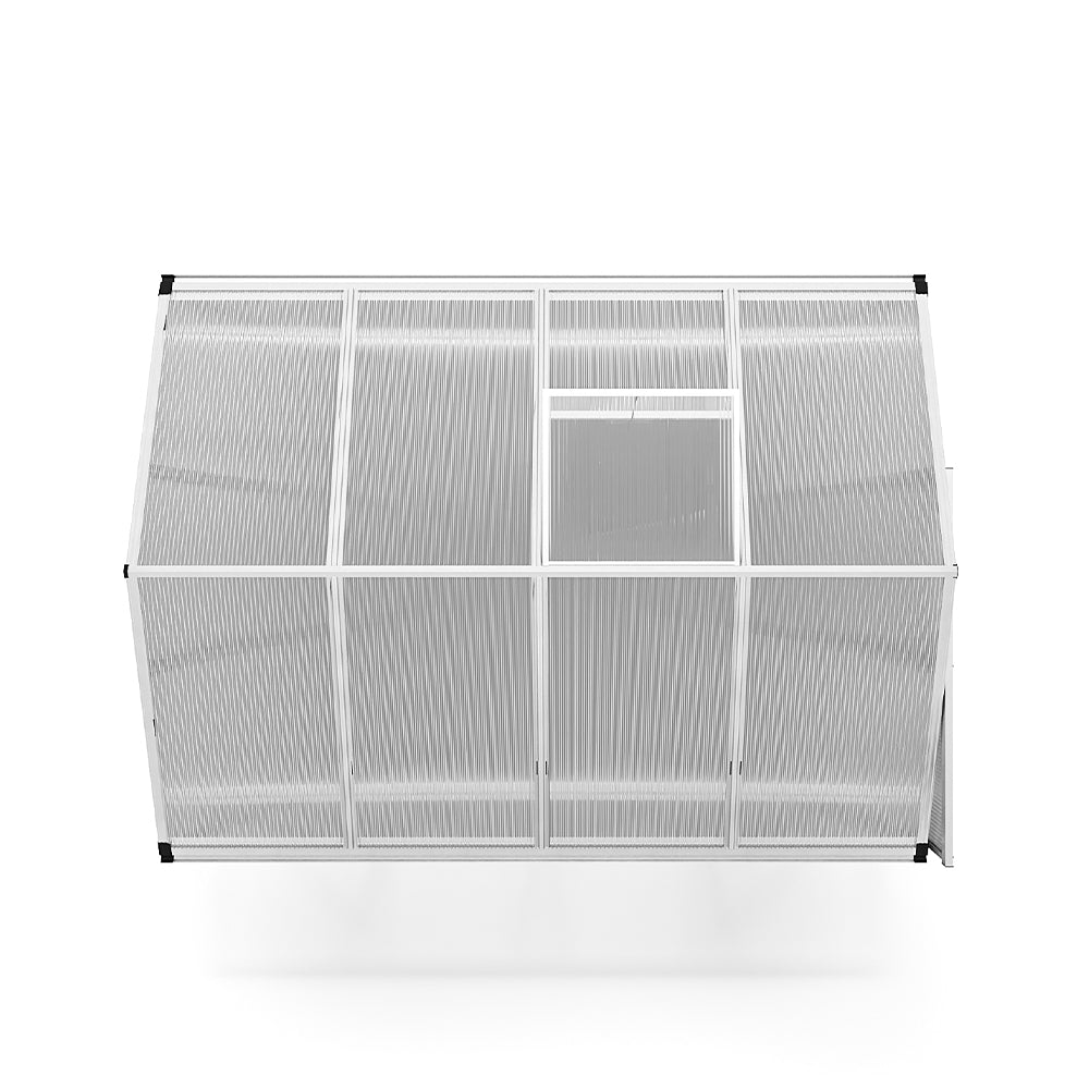 White Framed Garden Hobby Greenhouse with Vent Garden Storages & Greenhouses Living and Home 