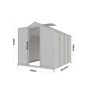 White Framed Garden Hobby Greenhouse with Vent Garden Storages & Greenhouses Living and Home 