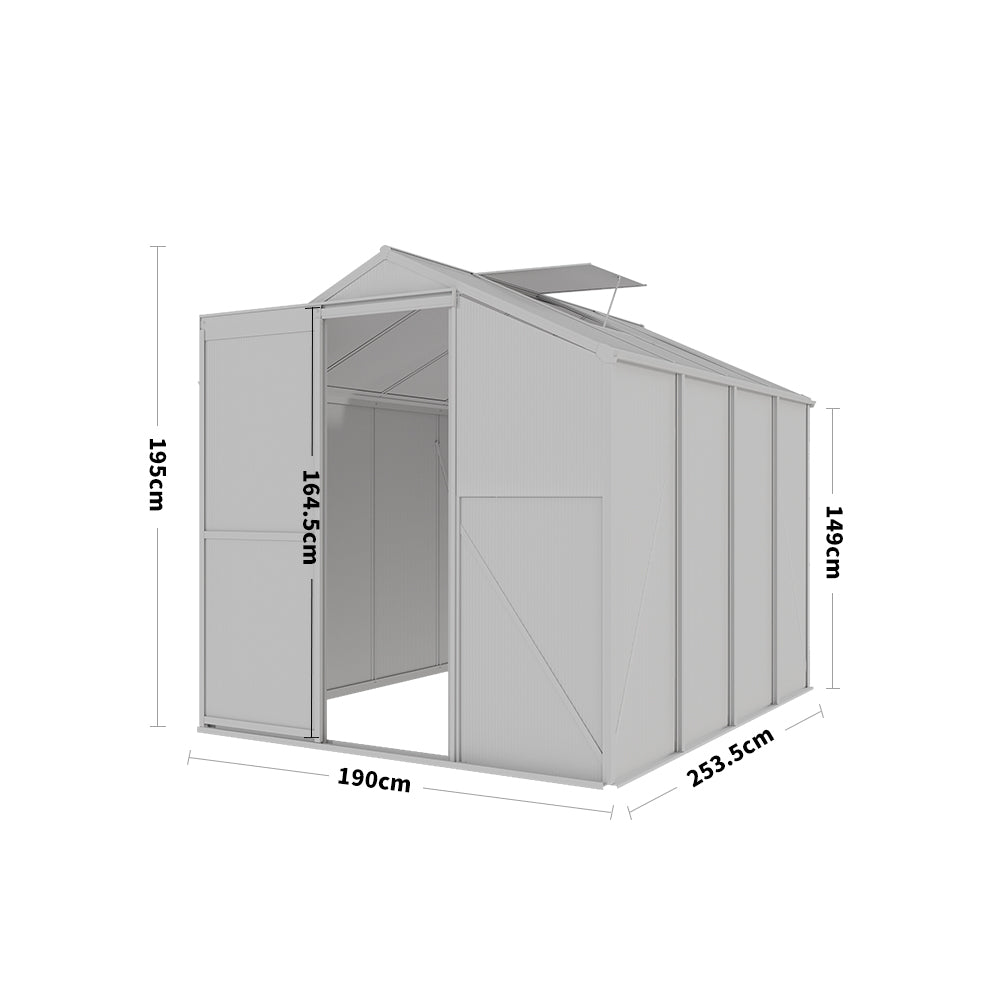 White Framed Garden Hobby Greenhouse with Vent Garden Storages & Greenhouses Living and Home 