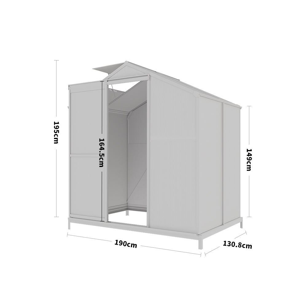 White Framed Garden Hobby Greenhouse with Vent Garden Storages & Greenhouses Living and Home 