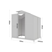 White Framed Garden Hobby Greenhouse with Vent Garden Storages & Greenhouses Living and Home 