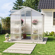 White Framed Garden Hobby Greenhouse with Vent Garden Storages & Greenhouses Living and Home 4' x 6' ft Without base frame 