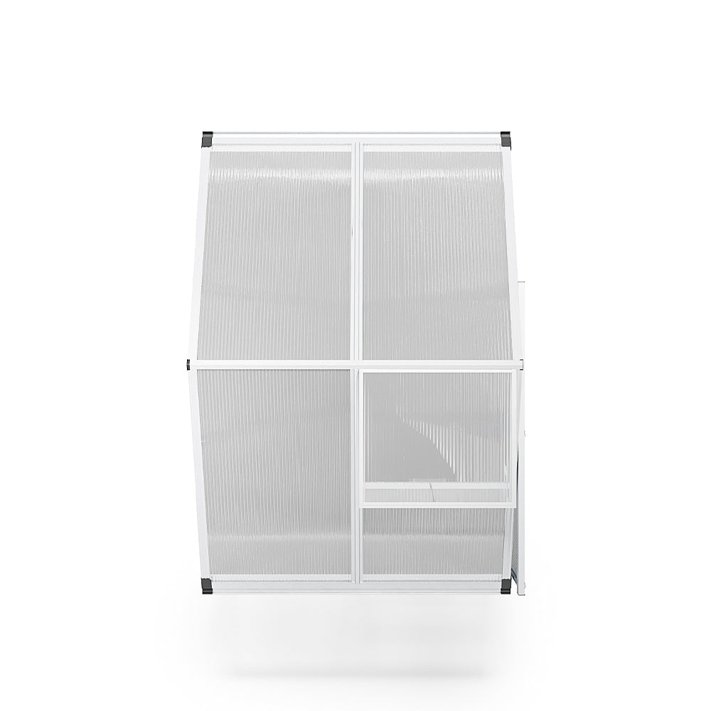 White Framed Garden Hobby Greenhouse with Vent Garden Storages & Greenhouses Living and Home 