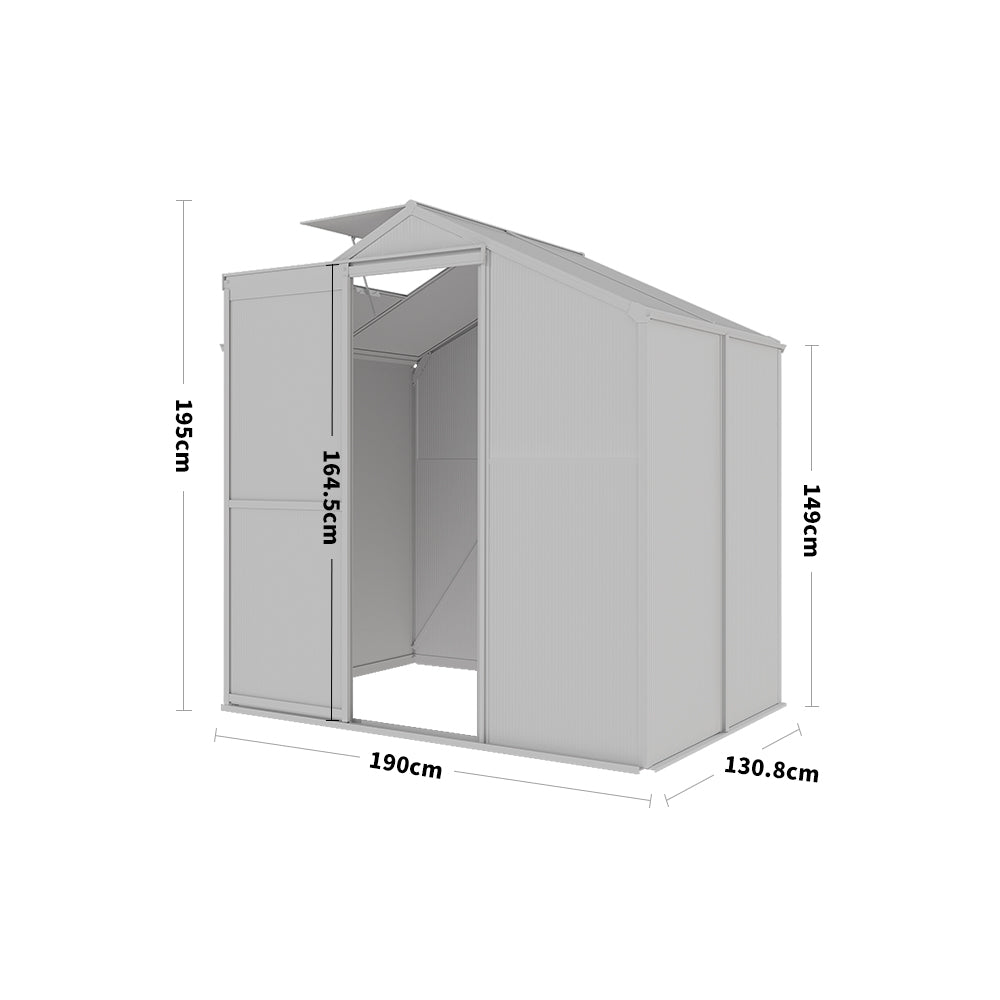 White Framed Garden Hobby Greenhouse with Vent Garden Storages & Greenhouses Living and Home 