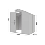 White Framed Garden Hobby Greenhouse with Vent Garden Storages & Greenhouses Living and Home 