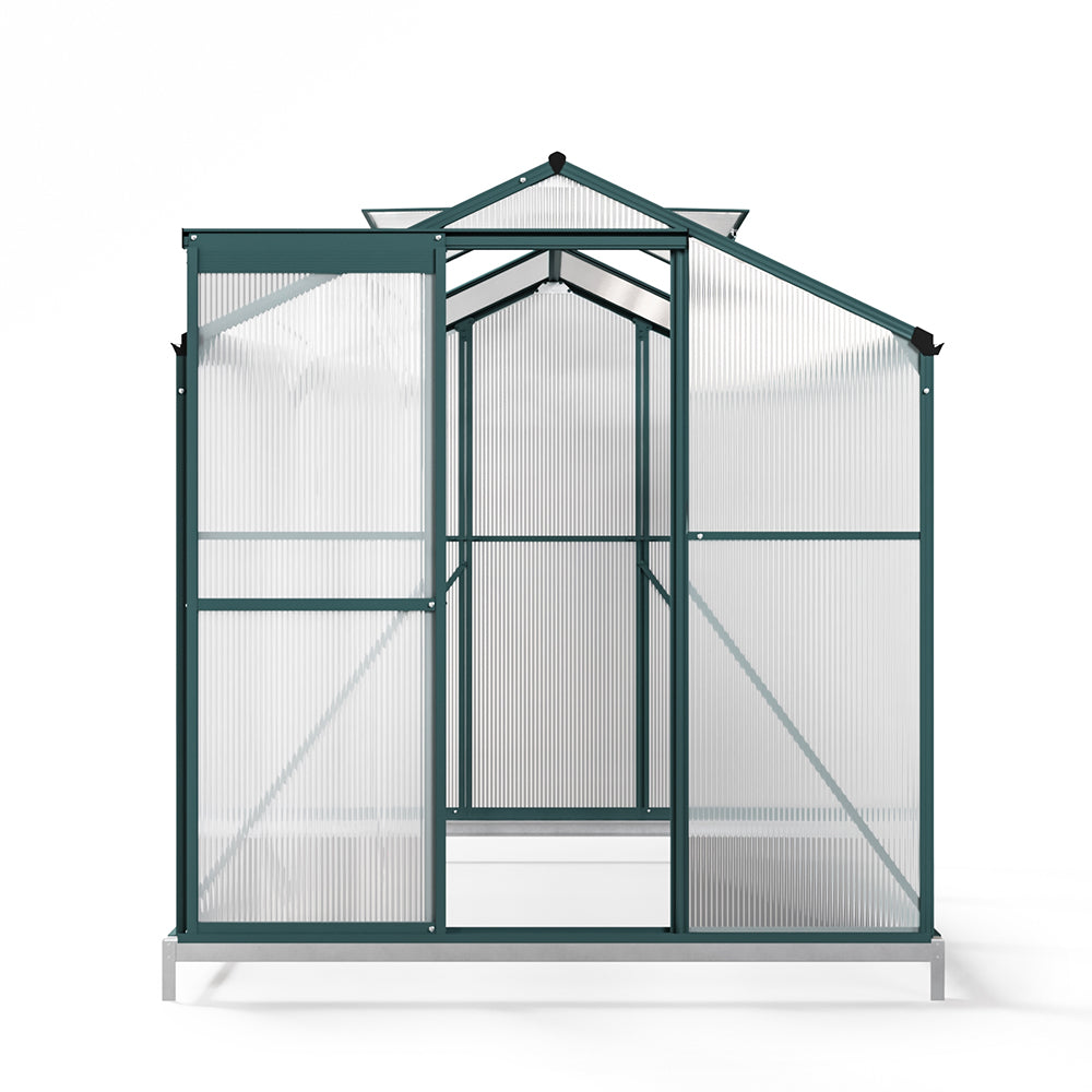 6' x 6' ft Garden Hobby Greenhouse Green Framed with Vent Garden Storages & Greenhouses Living and Home 