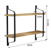 2 Tier Home Decor Floating Wall Shelves Wall & Display Shelves Living and Home 