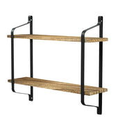 2 Tier Home Decor Floating Wall Shelves Wall & Display Shelves Living and Home 