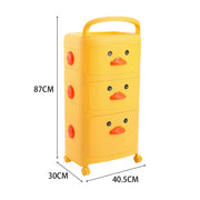 Cute Yellow Duck Storage Cart with Wheels Shelves & Racks Living and Home 