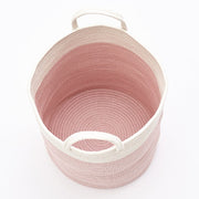 Cotton Woven Clothes Hamper Laundry Basket with Hooks Laundry Baskets Living and Home 