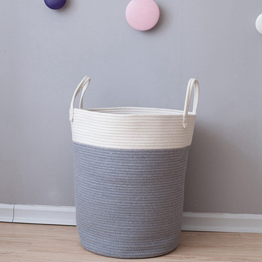 Woven Laundry Basket Kids Toys Storage Clothes Hamper with Decor Balls Laundry Baskets Living and Home 