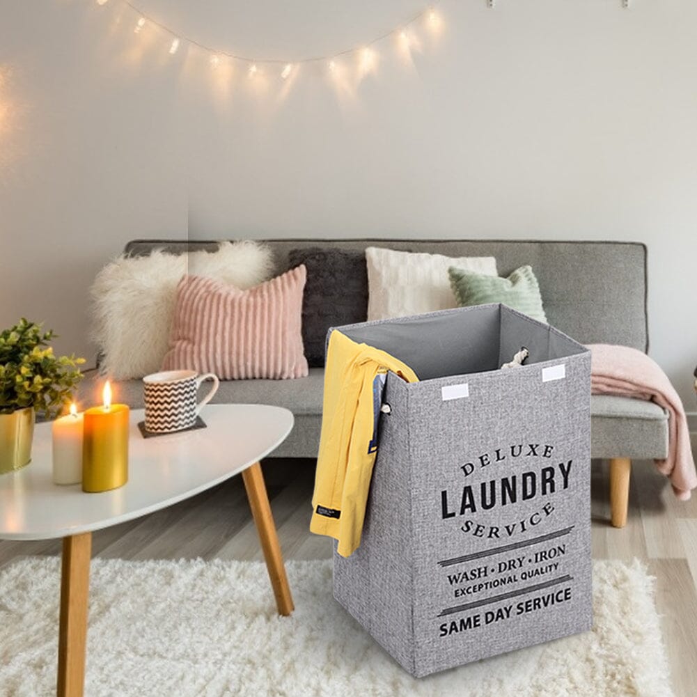 Foldable Home Laundry Baskets Laundry Hamper with Lid and Rope Handles Laundry Baskets Living and Home 
