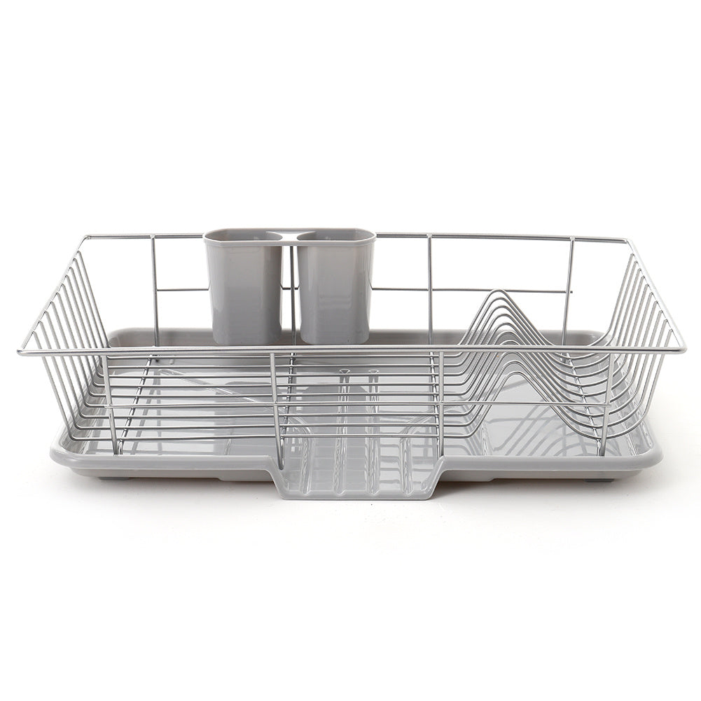 Metal Dish Drying Rack Dish Drainer Rack with a Removable Tray