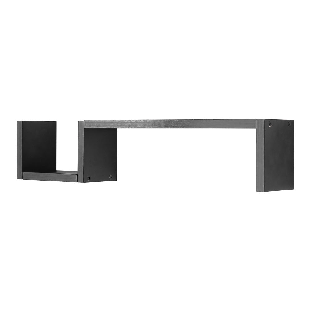 Set of 2 Wooden Wall Mounted Floating Shelves