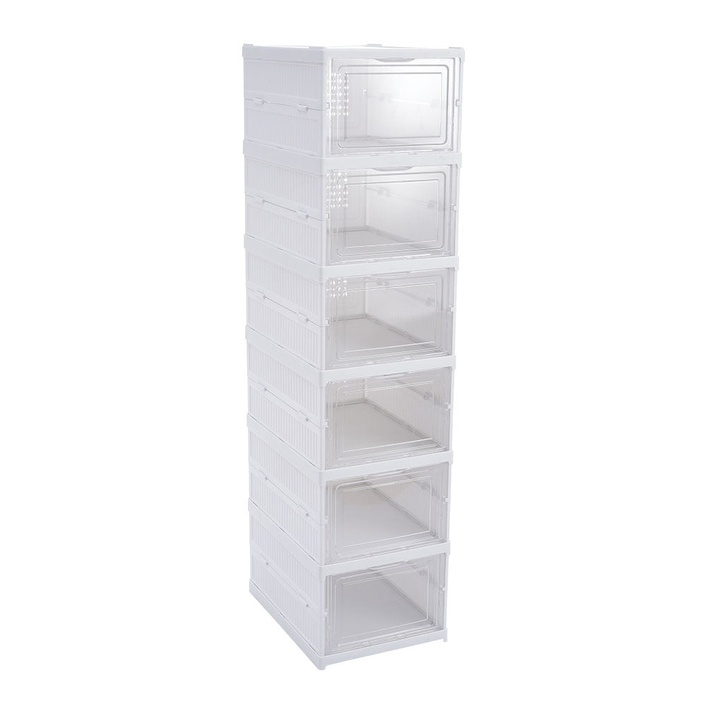 6 Tier Foldable Shoe Storage Box Unit